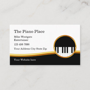 Classy Piano Keys Musical Theme Visitekaartje
