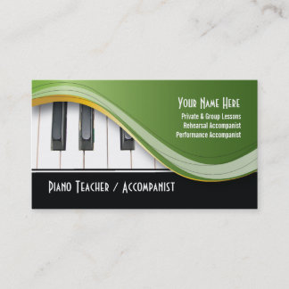 Classy Piano Teacher Visitekaartje
