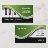 Classy Piano Teacher Visitekaartje (Voorkant / Achterkant)