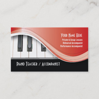 Classy Piano Teacher Visitekaartje