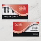 Classy Piano Teacher Visitekaartje (Voorkant / Achterkant)