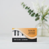 Classy Piano Teacher Visitekaartje (Staand voorkant)