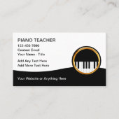 Classy Piano Teacher Visitekaartjes (Voorkant)