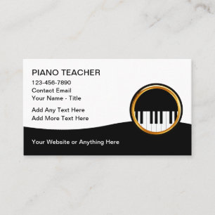 Classy Piano Teacher Visitekaartjes