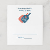 Classy pickleball bruiloft tafel plaats kaarten plaatskaartje (Buitenkant ongevouwen)