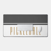 Classy Pickleball Tekst Donkergrijs wit kleurenblo Bureaumat (Keyboard & Muis)