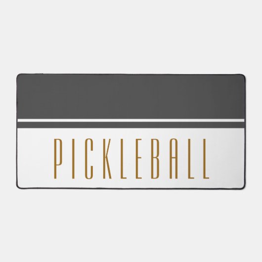 Classy Pickleball Tekst Donkergrijs wit kleurenblo Bureaumat (Voorkant)