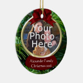 Classy Pine Custom Foto Kerstmis Ornament (Rechts)
