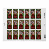 Classy Pine Foto Kerstmis Adreslabel Etiket (Full Sheet)