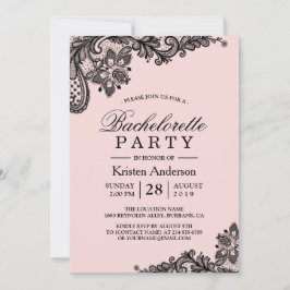 Classy Pink Bachelorette Party Kaart