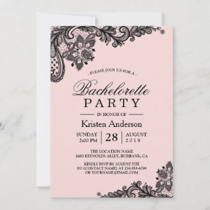 Classy Pink Bachelorette Party Kaart
