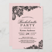 Classy Pink Bachelorette Party Kaart (Voorkant / Achterkant)