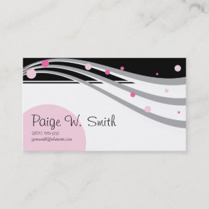Classy Pink Black Grey visitekaartje