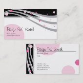 Classy Pink Black Grey visitekaartje (Voorkant / Achterkant)