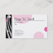 Classy Pink Black Grey visitekaartje (Achterkant)