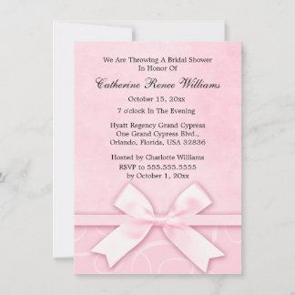 Classy Pink Bridal Shower Kaart