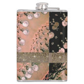 Classy Pink Coral and Black Gypsy Scarf Heupfles (Achterkant)