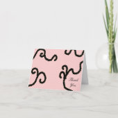 Classy Pink en Black Bead Hartelijk dank voor uw k Bedankkaart (Voorkant)