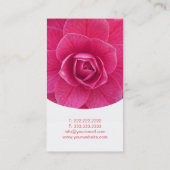 Classy Pink Floral Baby Sitter Visitekaartje (Achterkant)