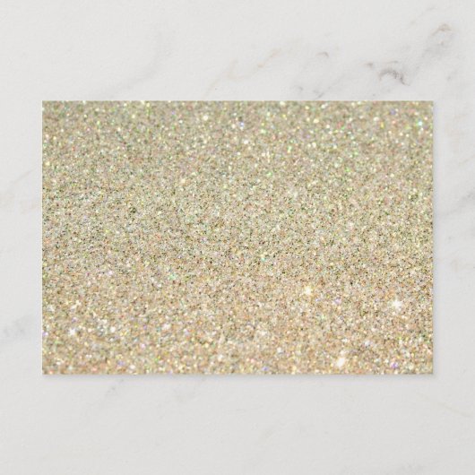 Classy Pink Floral Gold Glitter Weddenschap Informatiekaartje (Achterkant)