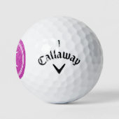 Classy Pink Glitter Sparkly Monogam Personalized Golfballen (Logo)