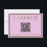 Classy Pink Grassland Old Money QR Code Wedding RSVP Kaartje<br><div class="desc">A classy and elegant calligraphy grassland and pink retro old money scannable wedding rsvp card. That has a vintage and modern pink background with grassland green script and hand written whimsical stylish wording. With a customizable QR code. Luxurious and chic with handwritten lettering . It is all editable by clicking...</div>
