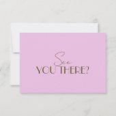 Classy Pink Grassland Old Money QR Code Wedding RSVP Kaartje (Achterkant)