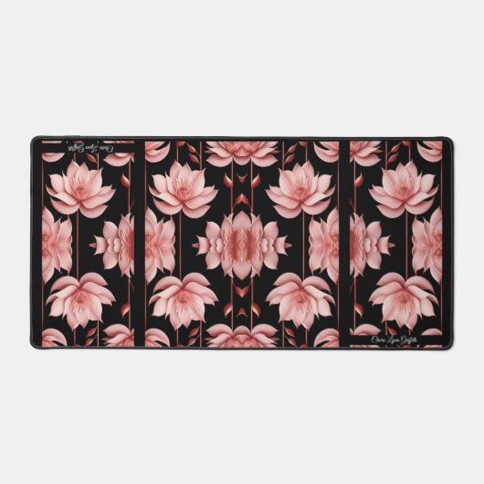 Classy Pink Lotus Desk Mat (Voorkant)