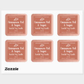 Classy Pink Rose Gold Product Verpakkingslabels Vierkante Sticker (Vel)