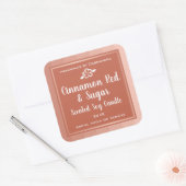 Classy Pink Rose Gold Product Verpakkingslabels Vierkante Sticker (Envelop)