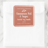 Classy Pink Rose Gold Product Verpakkingslabels Vierkante Sticker (Tas)