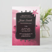 Classy Pink Starfish Vrijgezellenfeest Invite Kaart (Staand voorkant)