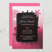 Classy Pink Starfish Vrijgezellenfeest Invite Kaart (Voorkant / Achterkant)