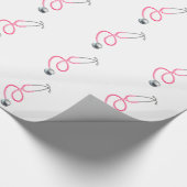 Classy Pink Stethoscope Medical Theme Cadeaupapier (Hoek)