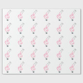 Classy Pink Stethoscope Medical Theme Cadeaupapier (Vlak)