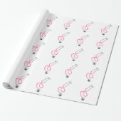 Classy Pink Stethoscope Medical Theme Cadeaupapier (Uitgerold)