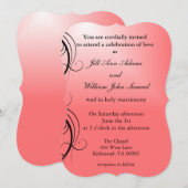 Classy Pink Wedding Kaart (Voorkant / Achterkant)