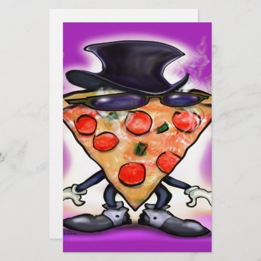 Classy Pizza Briefpapier (Voorkant / Achterkant)