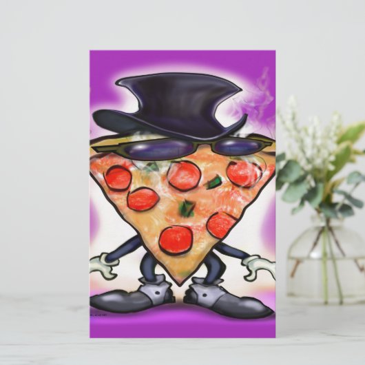 Classy Pizza Briefpapier (Staand voorkant)
