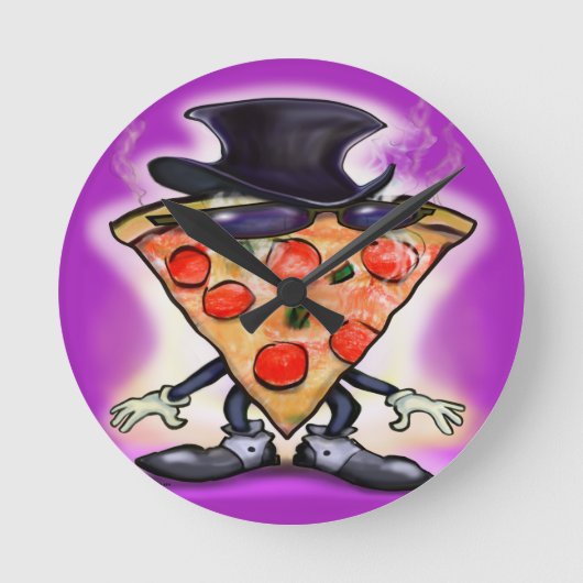 Classy Pizza Ronde Klok (Voorkant)