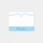 Classy Placid Blue personaliseren Post-it® Notes (Voorkant)