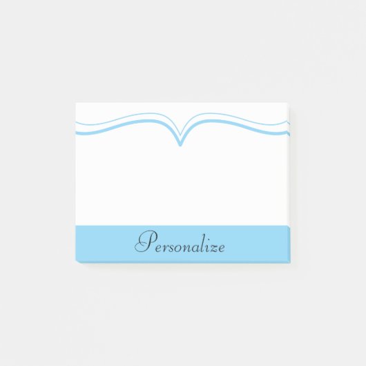 Classy Placid Blue personaliseren Post-it® Notes (Voorkant)