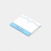 Classy Placid Blue personaliseren Post-it® Notes (Schuin)