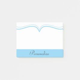 Classy Placid Blue personaliseren Post-it® Notes