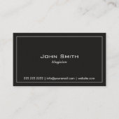 Classy Plain Border Donkere Magicien Visitekaartje (Voorkant)