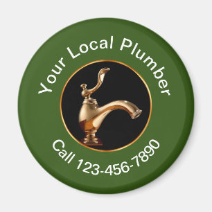 Classy Plumber Service Contact Magnets Magneet