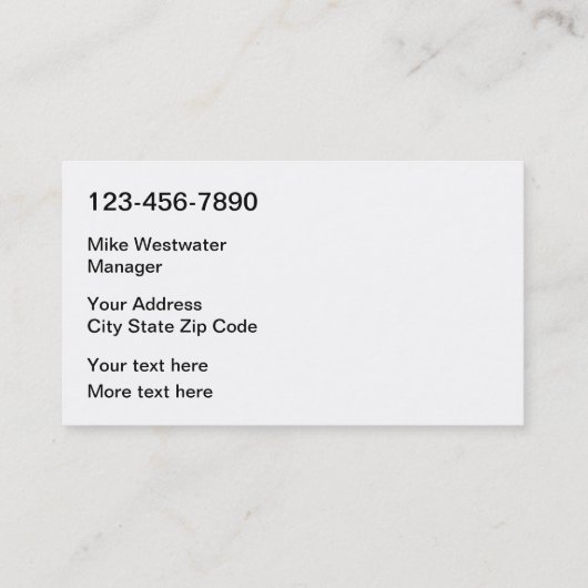 Classy Plumber Service Copper look Visitekaartje (Achterkant)