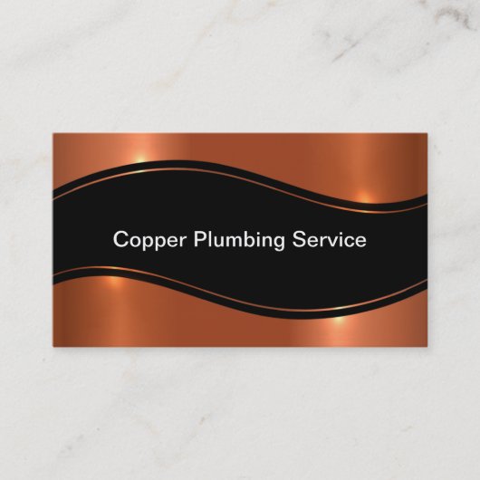 Classy Plumber Service Copper look Visitekaartje (Voorkant)