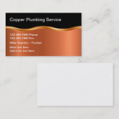 Classy Plumbing Service Copper Style Visitekaartje (Voorkant / Achterkant)