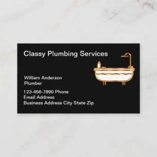 Classy Plumbing Service Luxe Bath Visitekaartje